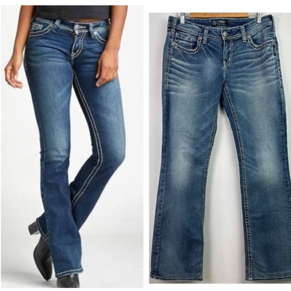 Silver Aiko Mid Rise Bootcut Jeans Size 30